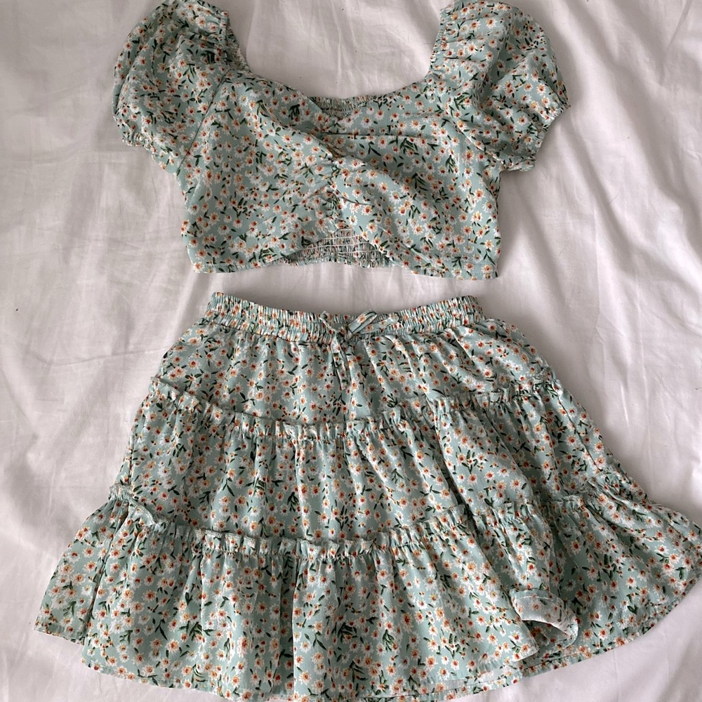 green floral two piece from SHEIN
